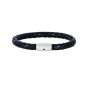 Sterling Silver Men's Leather Bracelet
