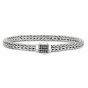 Sterling Silver Signature Woven Sapphire Lock Bracelet
