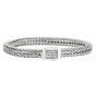Sterling Silver Signature Woven Sapphire Rectangle Lock Bracelet