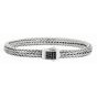Sterling Silver Signature Woven Sapphire Rectangle Lock Bracelet