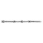 Sterling Silver Woven X Black Sapphire Bracelet