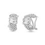 Silver Prosecco Knot Half Moon Earrings