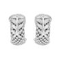 Silver & Diamond Prosecco Deco Wreath Earrings