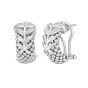 Silver & Diamond Prosecco Deco Wreath Earrings