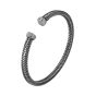 Silver Men's Diamond Woven Bracelet