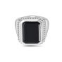 Silver Men's Octagon Signet Ring 
