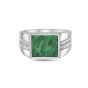 Silver Men's Square Signet Ring 