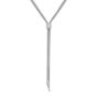 Sterling Silver Prosecco Multi Strand Tassel Necklace With Diamonds