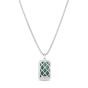 Men's Silver Malachite Tag Necklace