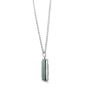 Men's Silver Malachite Tag Necklace