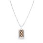 Men's Silver Tiger's Eye Tag Necklace