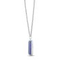 Men's Silver Lapis Tag Necklace
