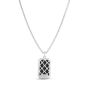 Men's Silver Onyx Tag Necklace