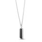 Men's Silver Onyx Tag Necklace
