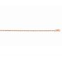 14K Gold 1.0mm Machine Rope Chain (Carded) 