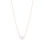 14K Pearl Necklace Solitaire