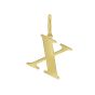 14K Gold Initial X Charm