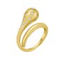 14K Diamond Raindrop Ring