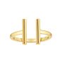 14K Gold Open Double Bar Ring