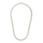 14K Gold 9.5mm White Pave Lite Miami Cuban 