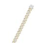 14K Gold 11.5mm White Pave Lite Miami Cuban