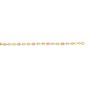14K Tri-color Gold Puffed Mariner Link Chain