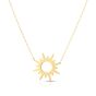 14K Gold Sunburst Necklace
