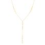 14K Gold Paperclip Lariat Necklace