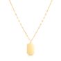 14K Gold Tag with Mirror Chain