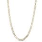 14K 8mm White Pave Modern Lite Miami Cuban Chain