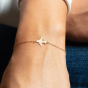 14K Gold Polished Airplane Bracelet
