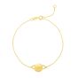 14K Gold Saturn Bracelet