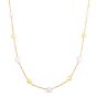 14K Gold & Pearl Bead Tin-Cup Necklace