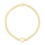 14K Heart Curb Bracelet