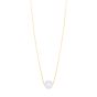 14K Pearl Necklace Solitaire