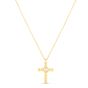14K Gold Diamond Cross Prosecco Pendant