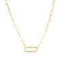 14K Classic Carabiner Paperclip Necklace