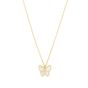 14K Gold Mother of Pearl Butterfly Necklace