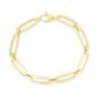 14K Gold 7mm Bombay Paperclip Bracelet