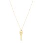 14K Gold Heart Key Necklace