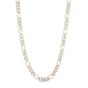 14K 9.5mm White Pave Modern Lite Figaro Chain