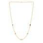 14K Multi Gemstone Curb Chain Necklace