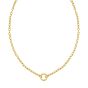 14K Push Lock Charm Necklace