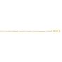 14K Gold 1.3mm Polished Bar Station Saturn Chain 