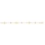 14K Gold Cube & Cross Bracelet