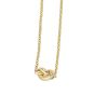14K Gold Polished Puffed Love Knot Necklace