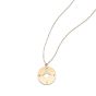 14K Gold Polished North Star Disc Necklace