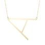 14K Gold Large Initial A Necklace