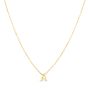 14K Mini Initial A Necklace