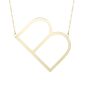 14K Gold Large Initial B Necklace